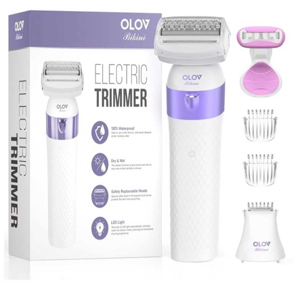White and Purple Electric Trimmer for Women